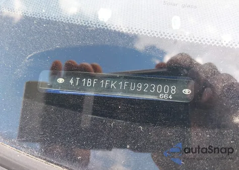 2015 Toyota Camry Se z USA, uszkodzony, nr VIN 4T1BF1FK1FU923008